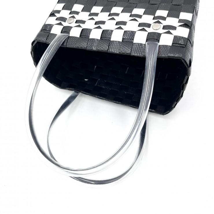 【未使用】MARNI マルニ マーケット ピクニックバッグ カゴバッグ 黒 白 MARNI（マルニ） ピクニックバッグ ミニトートバッグ バスケットバッグ