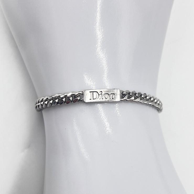 クリスチャンディオール ロゴプレート シルバーチェーン ブレスレット Christian Dior（クリスチャンディオール）ブレスレット チェーン ロゴ