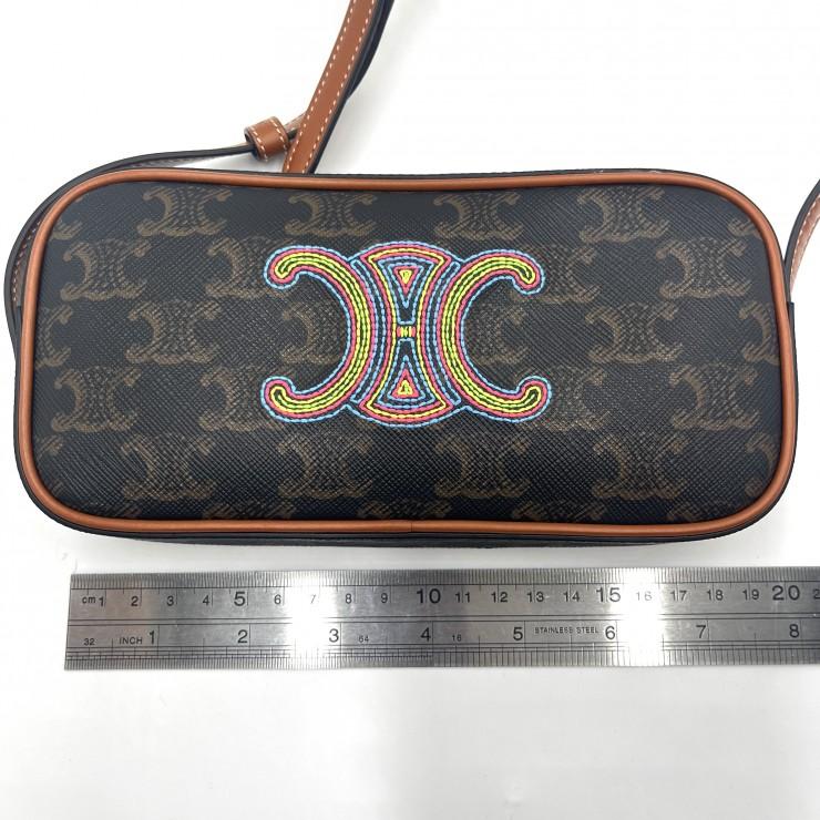 CELINE（セリーヌ） トリオンフ ミニカメラバッグ PVC レザー ブラウン