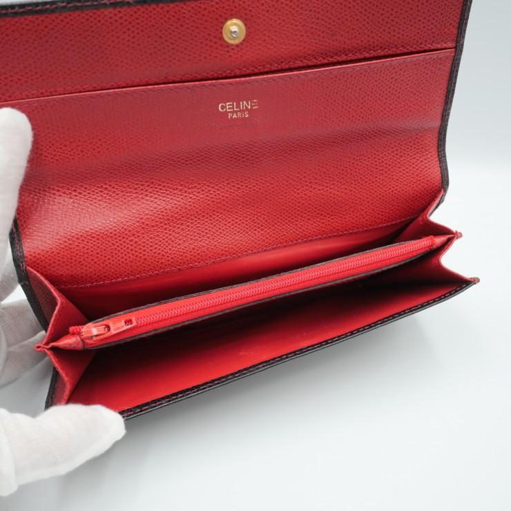 CELINE（セリーヌ） 長財布 二つ折りフラップウォレット ブラック 