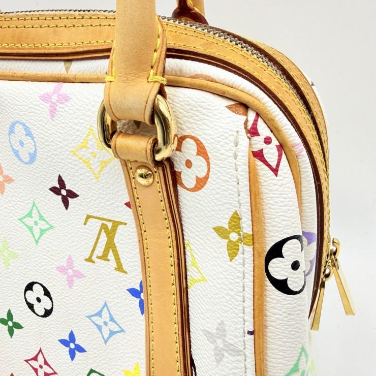 LOUIS VUITTON（ルイ・ヴィトン）プリシラ ヴィンテージ ハンドバッグ マルチカラー ホワイト レザー ゴールドトーン金具 レディース_10