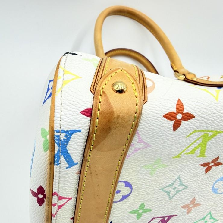 LOUIS VUITTON（ルイ・ヴィトン）プリシラ ヴィンテージ ハンドバッグ マルチカラー ホワイト レザー ゴールドトーン金具 レディース_11