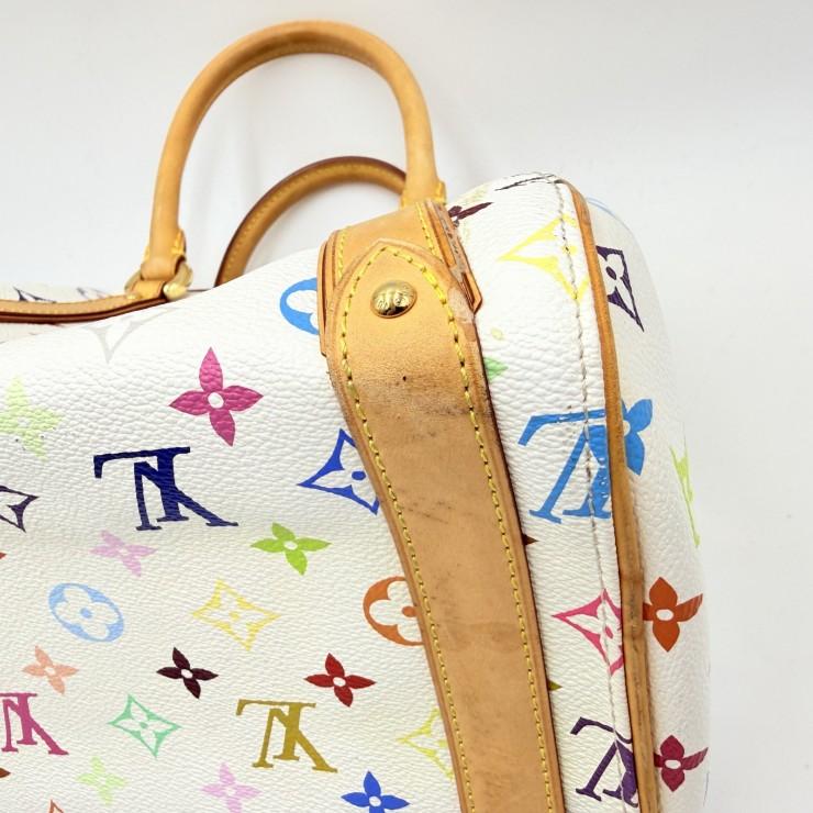 LOUIS VUITTON（ルイ・ヴィトン）プリシラ ヴィンテージ ハンドバッグ マルチカラー ホワイト レザー ゴールドトーン金具 レディース_12
