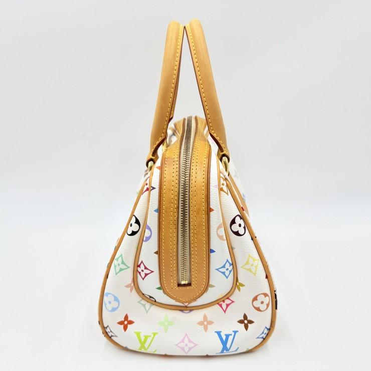 LOUIS VUITTON（ルイ・ヴィトン）プリシラ ヴィンテージ ハンドバッグ マルチカラー ホワイト レザー ゴールドトーン金具 レディース_13