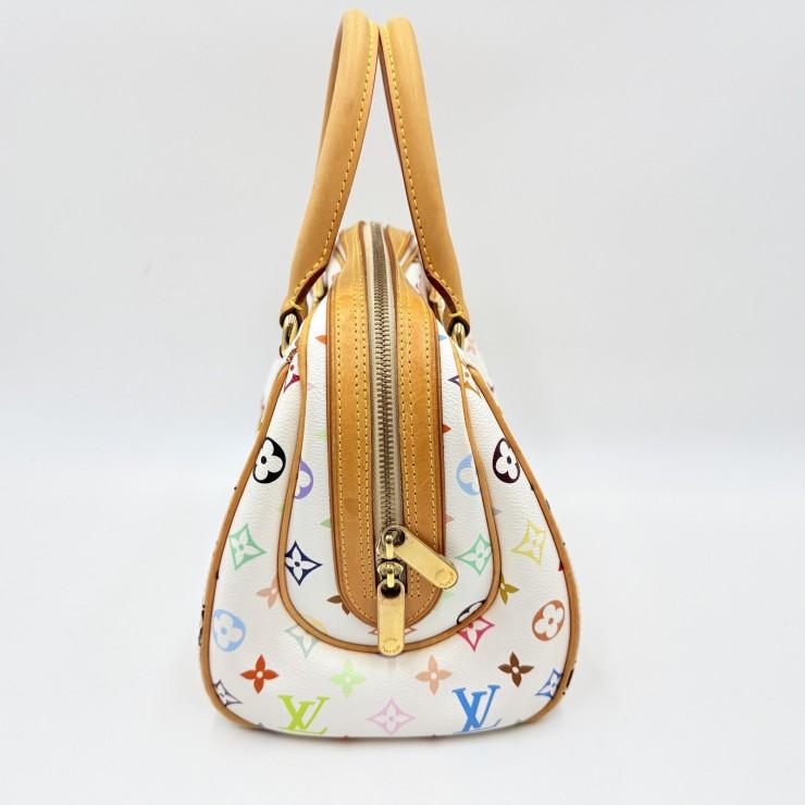 LOUIS VUITTON（ルイ・ヴィトン）プリシラ ヴィンテージ ハンドバッグ マルチカラー ホワイト レザー ゴールドトーン金具 レディース_14