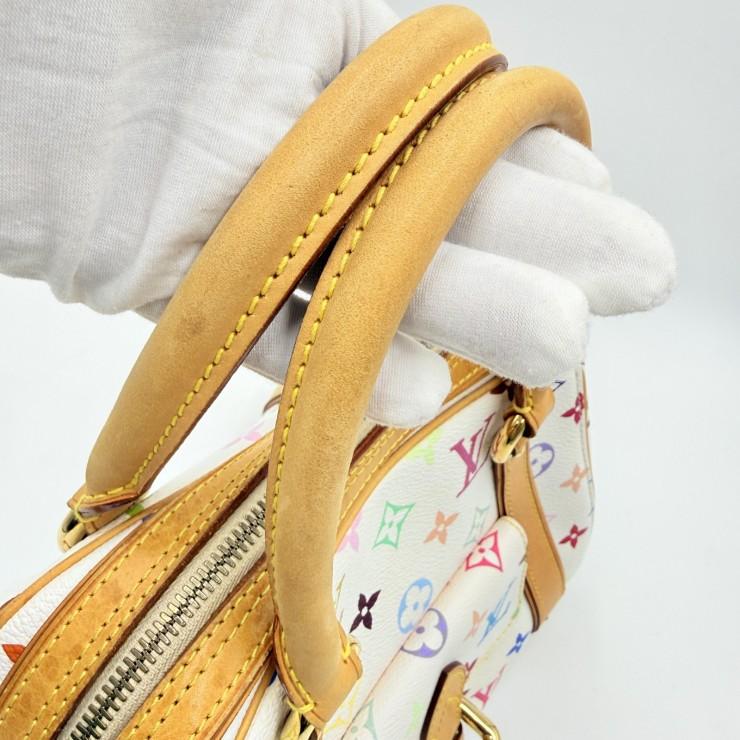 LOUIS VUITTON（ルイ・ヴィトン）プリシラ ヴィンテージ ハンドバッグ マルチカラー ホワイト レザー ゴールドトーン金具 レディース_16