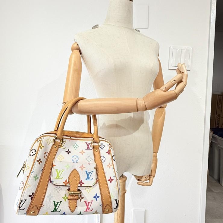 LOUIS VUITTON（ルイ・ヴィトン）プリシラ ヴィンテージ ハンドバッグ マルチカラー ホワイト レザー ゴールドトーン金具 レディース_1