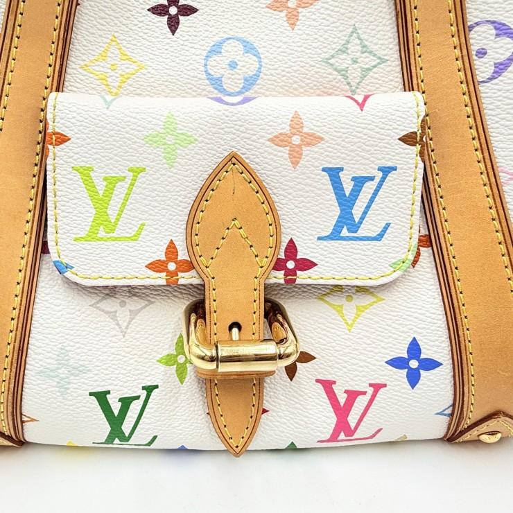 LOUIS VUITTON（ルイ・ヴィトン）プリシラ ヴィンテージ ハンドバッグ マルチカラー ホワイト レザー ゴールドトーン金具 レディース_3