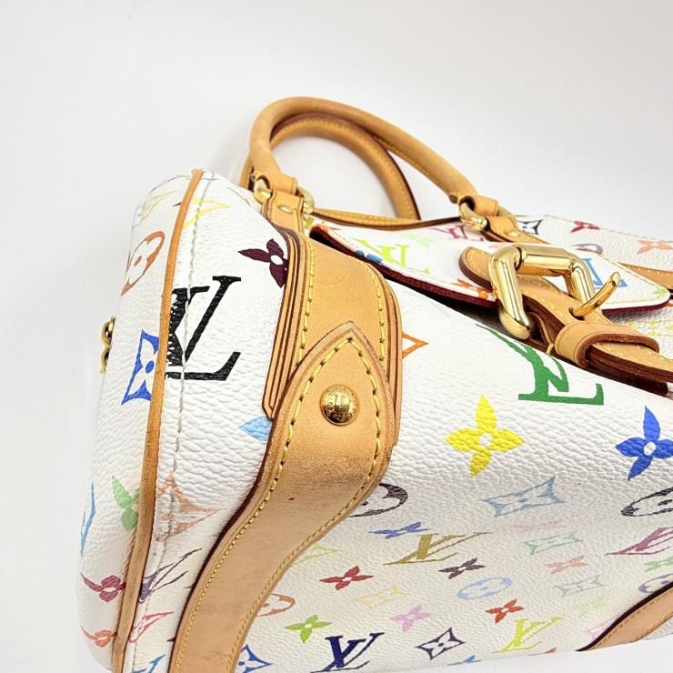 LOUIS VUITTON（ルイ・ヴィトン）プリシラ ヴィンテージ ハンドバッグ マルチカラー ホワイト レザー ゴールドトーン金具 レディース_6