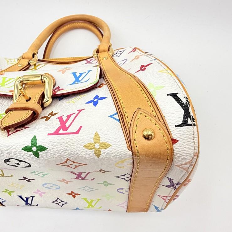 LOUIS VUITTON（ルイ・ヴィトン）プリシラ ヴィンテージ ハンドバッグ マルチカラー ホワイト レザー ゴールドトーン金具 レディース_7
