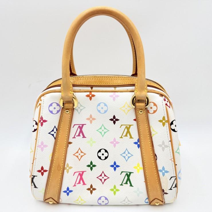 LOUIS VUITTON（ルイ・ヴィトン）プリシラ ヴィンテージ ハンドバッグ マルチカラー ホワイト レザー ゴールドトーン金具 レディース_8