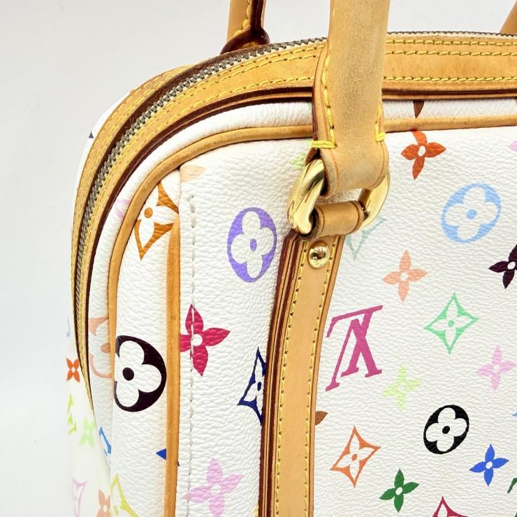 LOUIS VUITTON（ルイ・ヴィトン）プリシラ ヴィンテージ ハンドバッグ マルチカラー ホワイト レザー ゴールドトーン金具 レディース_9