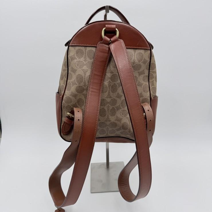 COACH　コーチ　リュック　シグネチャー　ブラウン　PVC　レザー COACH（コーチ） ミニ バックパック リュックサック シグネチャー PVC