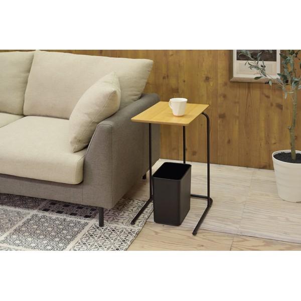 サイドテーブル ソファサイド コーヒーテーブル 長方形 天然木 無機質