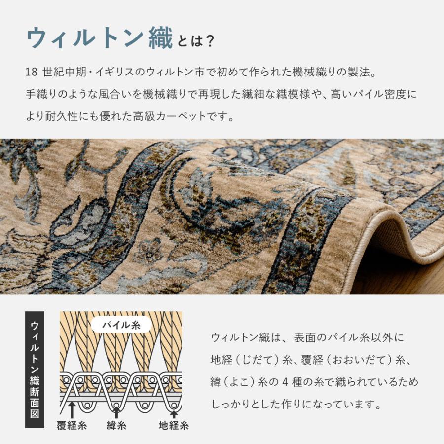 大判 ラグ ウィルトンラグ 絨毯 カーペット ペルシャ調 クラシック