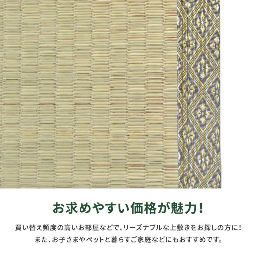 畳 上敷き 敷きつめ カーペット い草 江戸間 10畳 10帖 茣蓙 ござ ゴザ 無垢 天然 防カビ 消臭 調湿 自然 夏 梅雨 イ草 さわやか ナチュラル 和モダン 和室_3