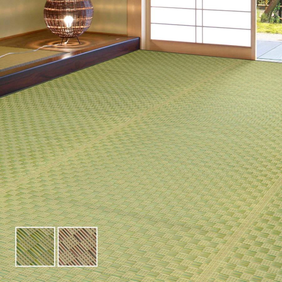 ござ 畳 上敷き 敷きつめ い草 カーペット 286×382 cm 本間 6帖 茣蓙 ゴザ 天然 自然 夏 梅雨 イ草 さわやか ナチュラル 和モダン 和室 ポイント利用_3