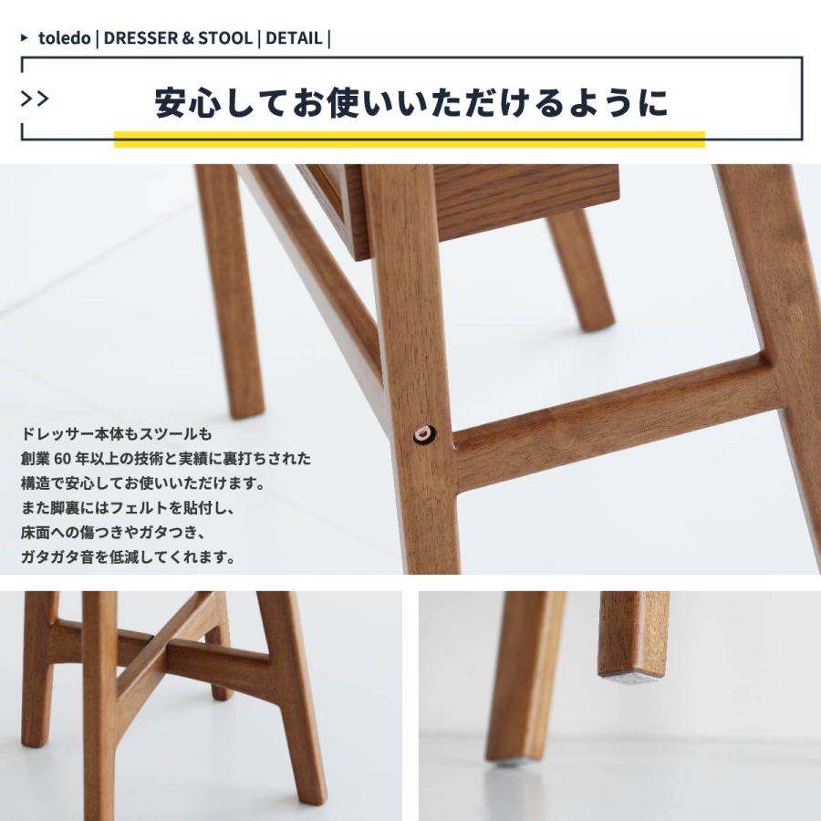 ドレッサー スツール 椅子 セット 鏡台 鏡面 1面鏡 デスク おしゃれ