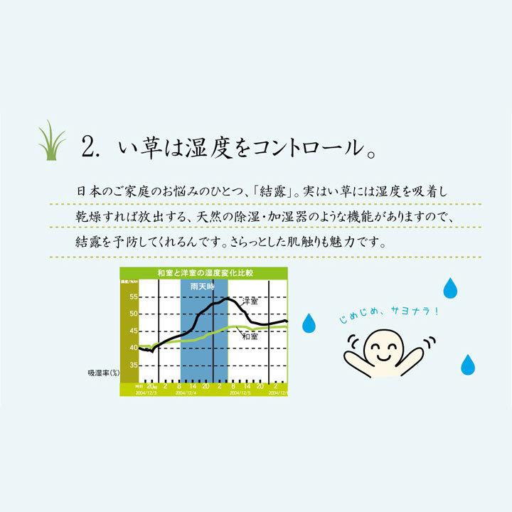 ラグ 夏 ひんやり い草 カーペット 涼しい 涼感 和モダン 和柄 おしゃれ 2畳 191×191cm 正方形 高級 国産 日本製 快適 涼しい 調湿 空気清浄 裏地付 不織布_13