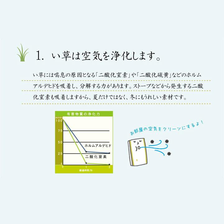 ラグ 夏 ひんやり い草 カーペット 涼しい 涼感 和モダン 和柄 おしゃれ 2畳 191×191cm 正方形 高級 国産 日本製 快適 涼しい 調湿 空気清浄 裏地付 不織布_12