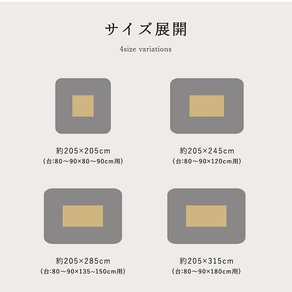 こたつ布団 敷き布団 2点セット 掛敷セット 正方形 205cm×205cm 3尺 掛け布団 敷き布団 厚掛け 高級 和柄 和モダン モダン 和風 かわいい おしゃれ 軽量の画像