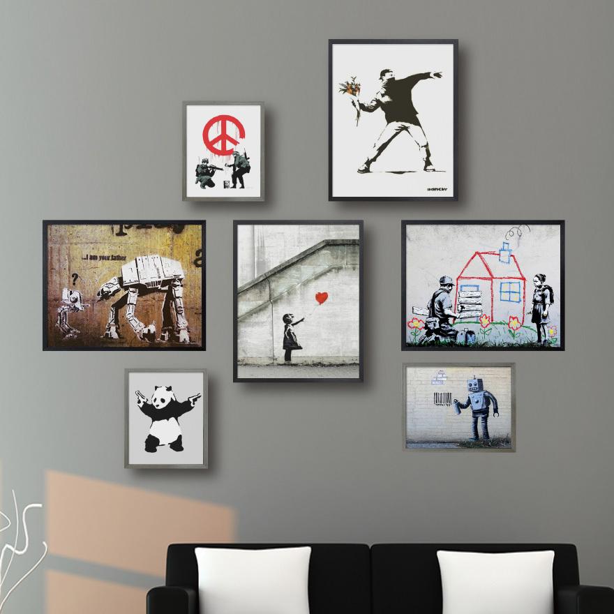 バンクシー Banksy ウォールアート 絵 絵画 パネル 壁掛け 立て掛け インテリア イラスト ディスプレイ おしゃれ モダン ストリート グラフィティ Ita Reech Online 通販 Yahoo ショッピング