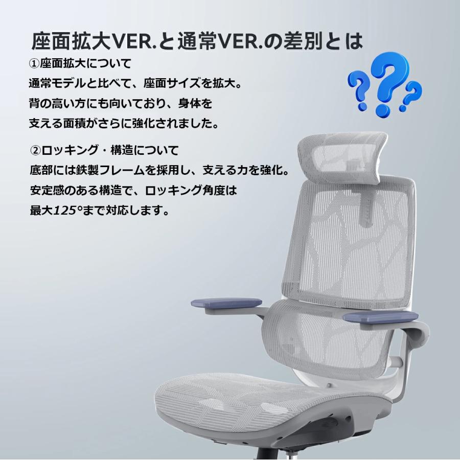 オフィスチェア 腰痛 デスクチェア pcチェア ワークチェア パソコンチェア 高機能チェア SIHOO M59AS リクライニング アームレスト ヘッドレスト_5