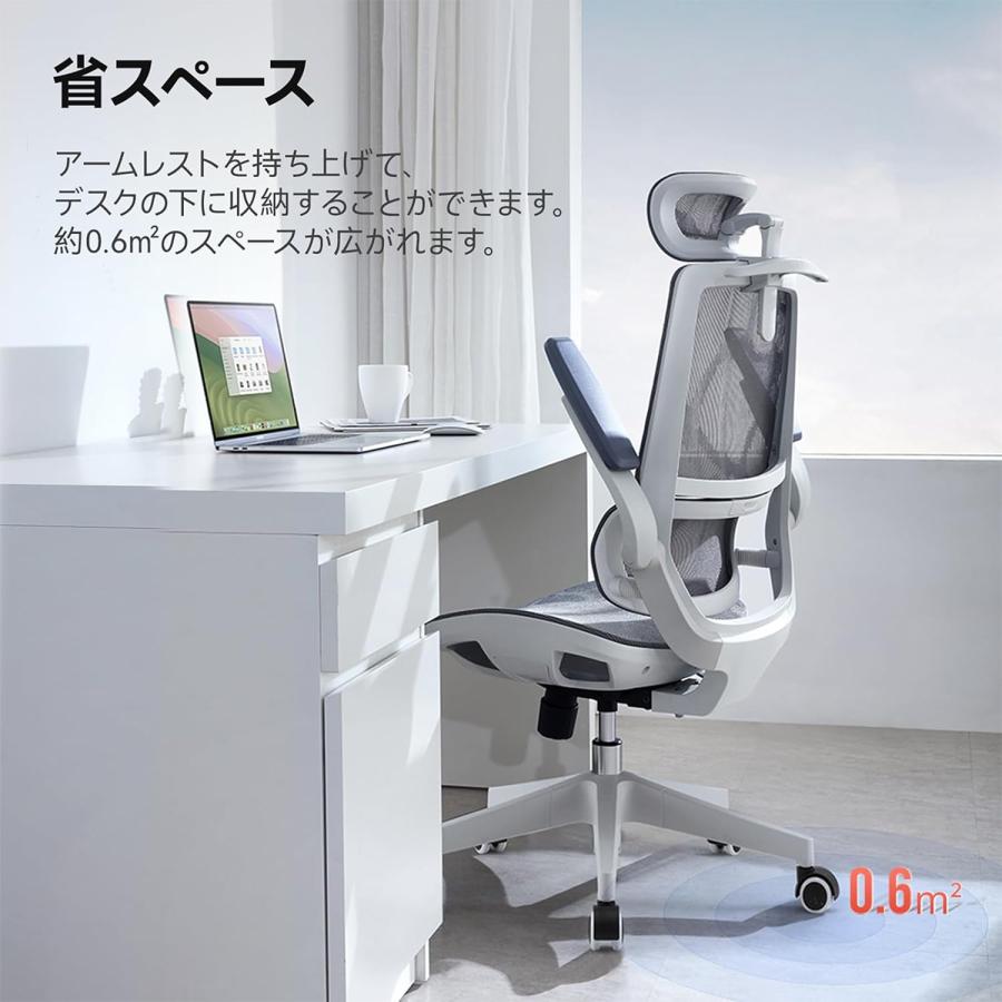 オフィスチェア 腰痛 デスクチェア pcチェア ワークチェア パソコンチェア 高機能チェア SIHOO M59AS リクライニング アームレスト ヘッドレスト_7