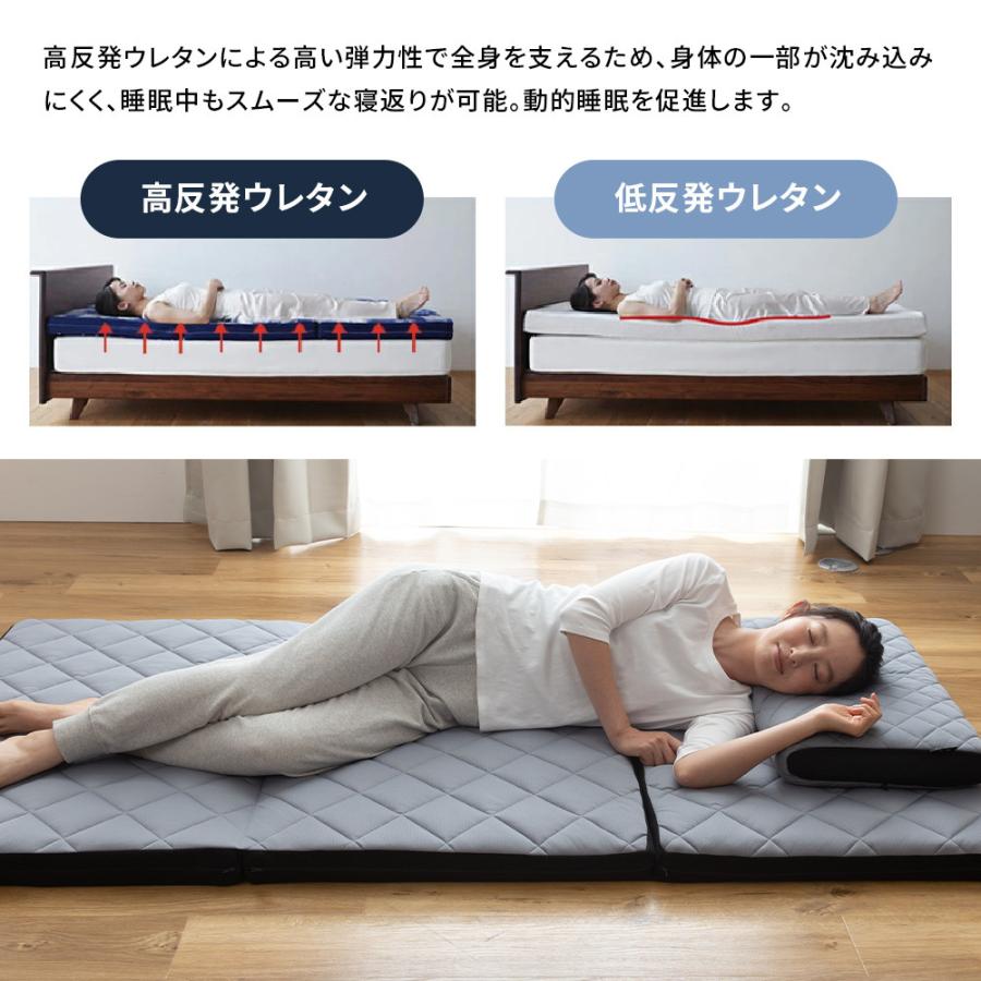 セット マットレス セミダブル 高反発 ウレタンフォーム 快眠 睡眠 腰痛 防臭 マットレス セミダブル 高反発 厚さ6cm 桑田真澄式 動的睡眠 寝返り
