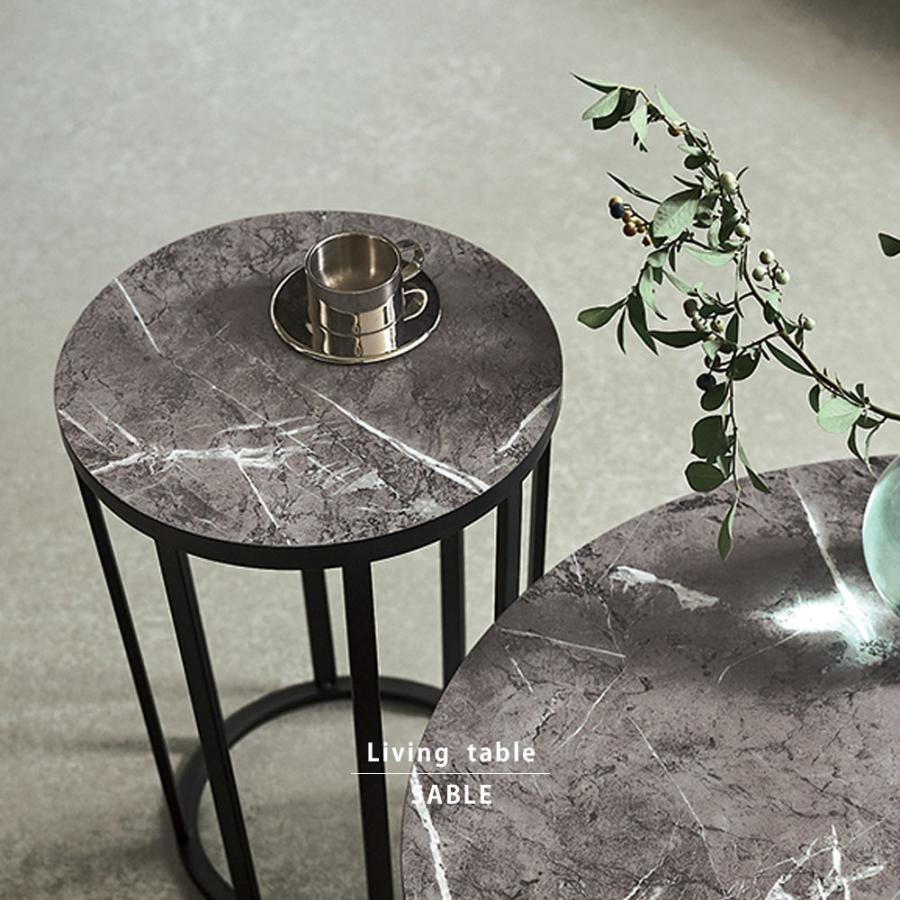 サイドテーブル 置き台 リビングテーブル センターテーブル 円形 丸型