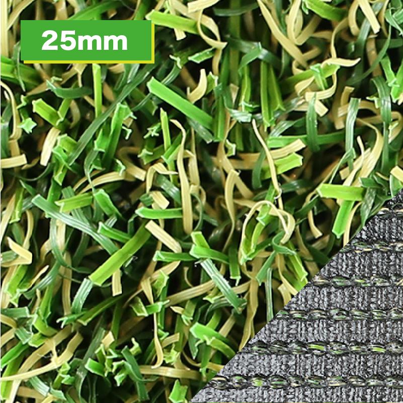 人工芝 リアル 芝 1m×10m 25mm 高機能 高耐久 高級 ヘタリにくい 変色しにくい 耐水性 簡単施工 DIY メンテナンスフリー 雑草対策 静電気抑制 防炎 遮熱 抗菌の画像