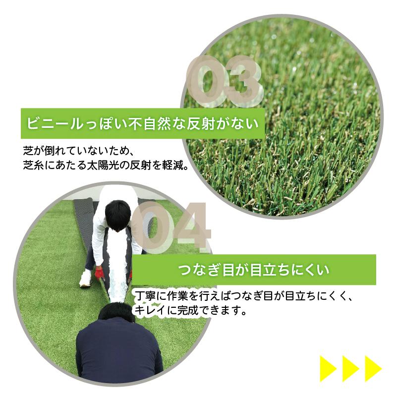 人工芝 リアル 芝 1m×10m 28mm 高機能 どこでも設置可能 ヘタリにくい 変色しにくい 簡単施工 DIY メンテナンスフリー 雑草対策 透水性 防草シート不要の画像
