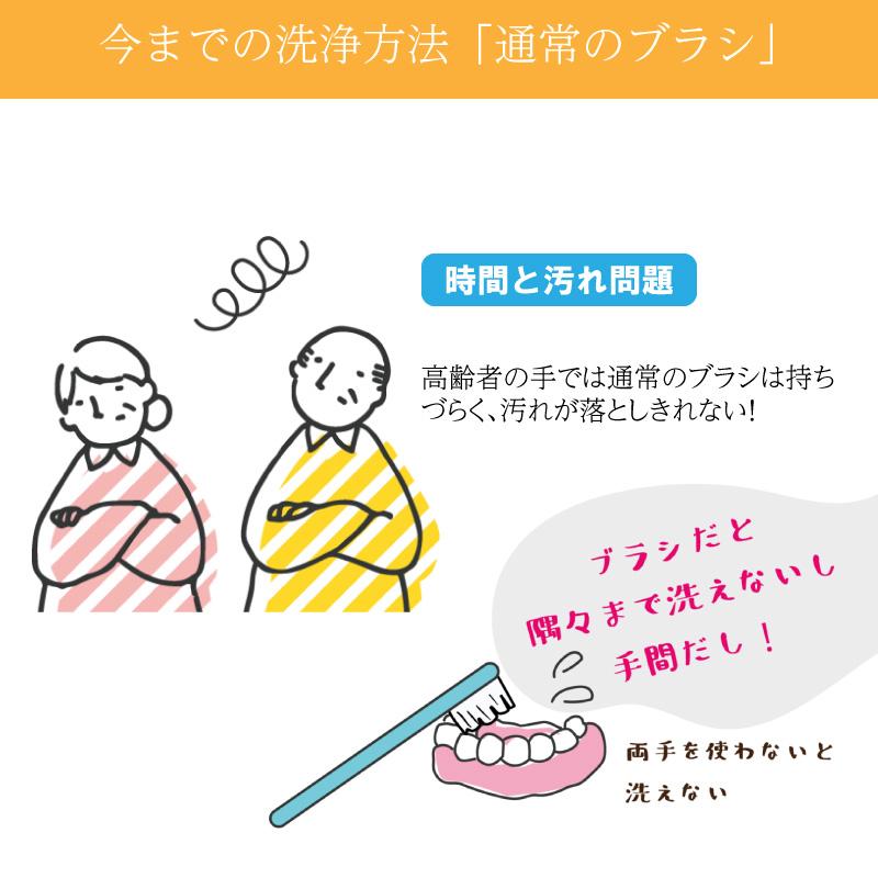 入れ歯洗浄機 アジャスト デンチャーブラシ 滑り止め付入れ歯洗浄ブラシ お手入れブラシ 入れ歯用ブラシ 入れ歯のお掃除 入れ歯掃除 |  | 04