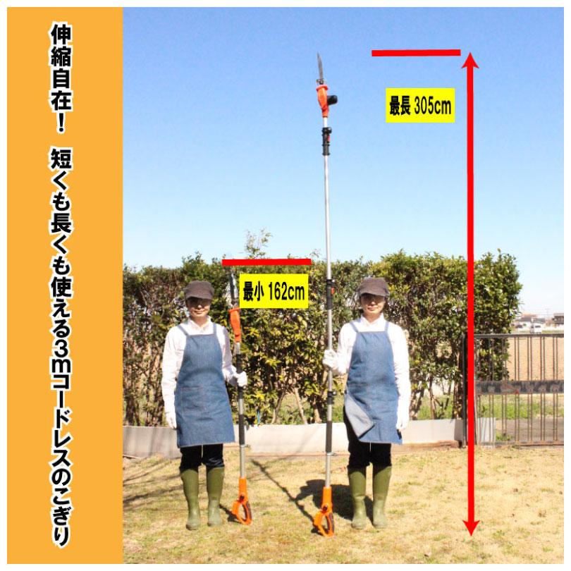 電動のこぎり ヤードフォース 3ｍコードレス高枝電動のこぎりライト 24V2.0Ah LSC21P-JP 充電式  高枝 電動 のこぎり  24Vリチウム(残量ケージ付)  送料無料 | YARD FORCE | 05