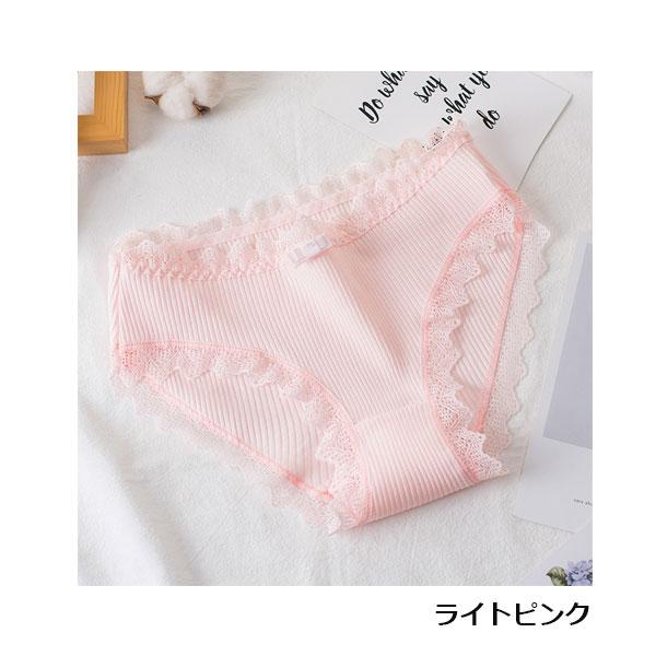 在庫処分 ショーツ パンティ パンツ レディース コットン 下着 インナー リブ レース 綿パンツ ヒップハング 綿 ストレッチ ゴム 小さいサイズ 3枚セット |  | 03