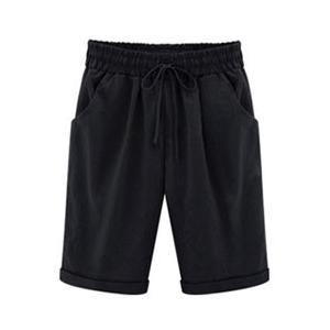 ハーフパンツ レディース チノパンツ チノパン ひざ丈 ボトム ハーフ　ウエストゴム ベージュ ブラック グリーン 30代　40代　送料無料 |  | 02