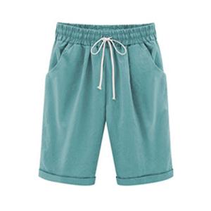 ハーフパンツ レディース チノパンツ チノパン ひざ丈 ボトム ハーフ　ウエストゴム ベージュ ブラック グリーン 30代　40代　送料無料 |  | 06