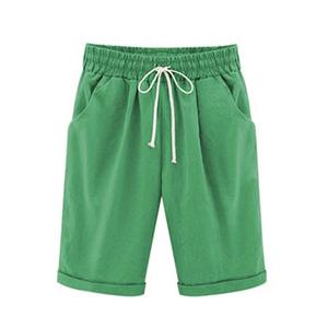 ハーフパンツ レディース チノパンツ チノパン ひざ丈 ボトム ハーフ　ウエストゴム ベージュ ブラック グリーン 30代　40代　送料無料 |  | 17