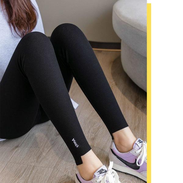 レギンス パンツ リブレギンス ロゴ ストレッチ リブ スポーツ ヨガ スパッツ トレーニング ダンス 送料無料 |  | 07