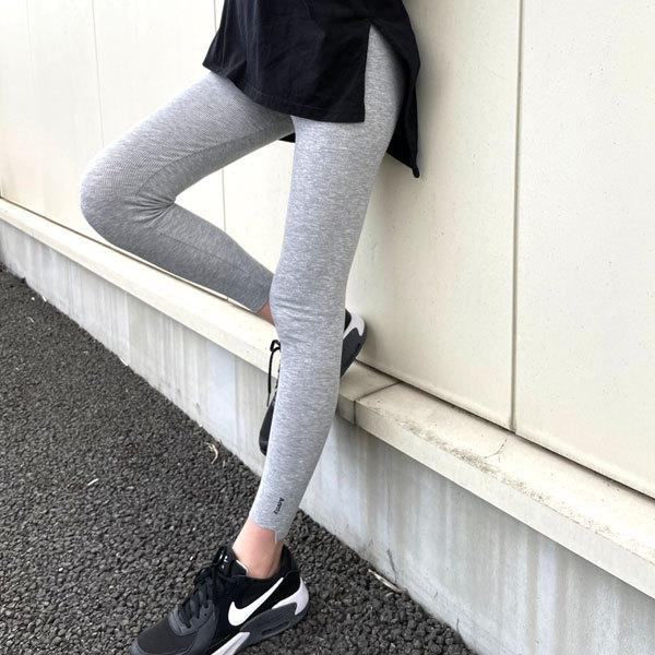 レギンス パンツ リブレギンス ロゴ ストレッチ リブ スポーツ ヨガ スパッツ トレーニング ダンス 送料無料 |  | 09