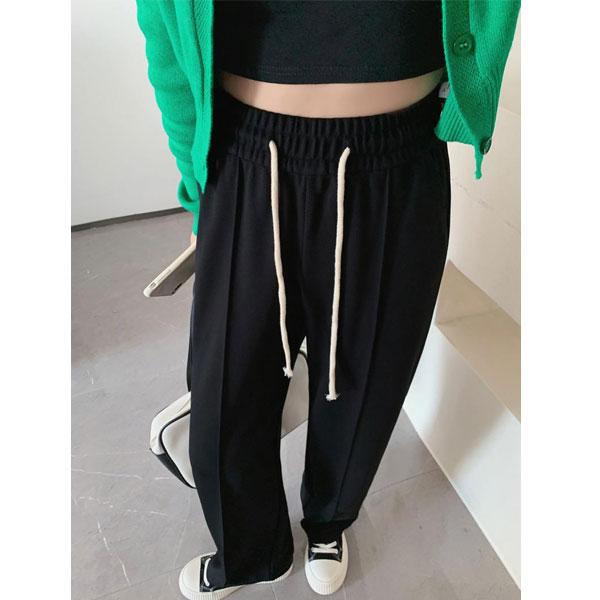 ロングパンツ レディース スラックス センタープレス ストレートパンツ ボトムス ウエストゴム 送料無料 |  | 04