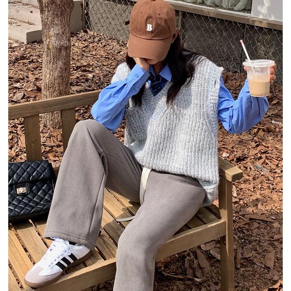 【期間限定スペシャルプライス】コーデュロイ ワイドパンツ リブパンツ レディース 裏起毛パンツ 裏フリース フリースパンツ ボトムス ウエストゴム 送料無料 |  | 07