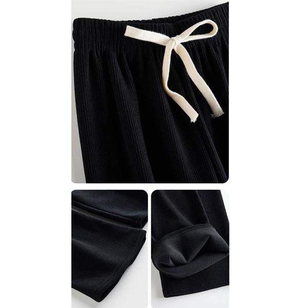 【期間限定スペシャルプライス】コーデュロイ ワイドパンツ リブパンツ レディース 裏起毛パンツ 裏フリース フリースパンツ ボトムス ウエストゴム 送料無料 |  | 12