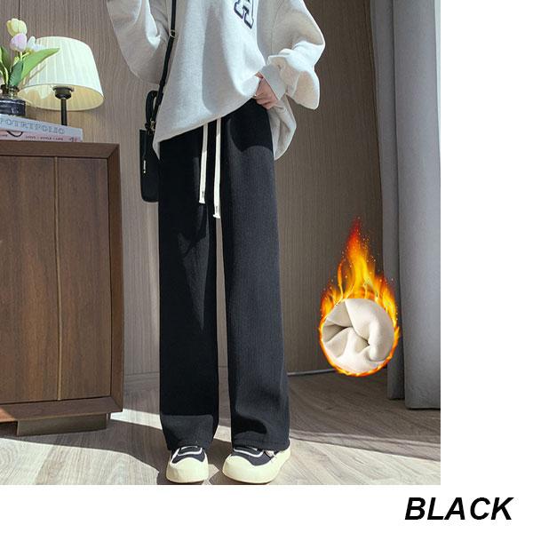 【期間限定スペシャルプライス】裏起毛パンツ コーデュロイ ワイドパンツ リブパンツ レディース 裏フリース フリースパンツ あったか 送料無料 |  | 05