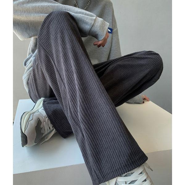 【期間限定スペシャルプライス】裏起毛パンツ コーデュロイ ワイドパンツ リブパンツ レディース 裏フリース フリースパンツ あったか 送料無料 |  | 08