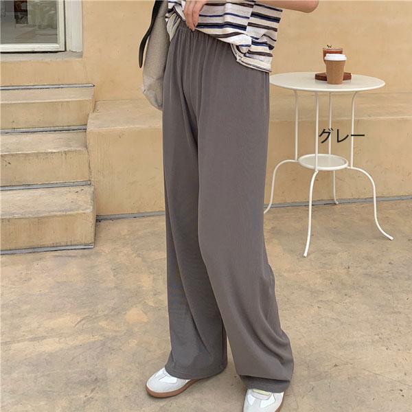 ワイドパンツ 夏パンツ カラーパンツ レディース パンツ リブパンツ ボトム ウエストゴム 送料無料 |  | 20