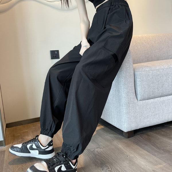 リブパンツ ワイドパンツ パンツ レディース ハーレムパンツ パンツ ボトム ウエストゴム ゆったり 大きいサイズ 30代 40代 50代 送料無料 レフ |  | 01