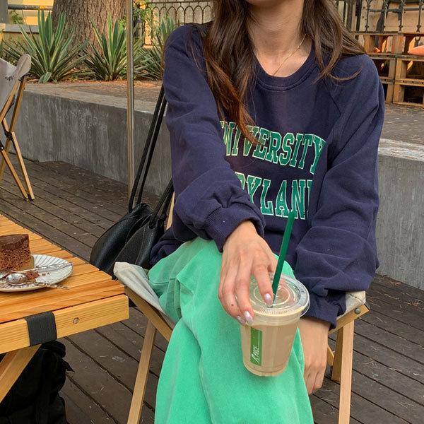 スゥェット トレーナー 薄手 レディース ロンT ロングTシャツ 英字ロゴ カレッジスウエット プルオーバー トップス 長袖 送料無料 |  | 04