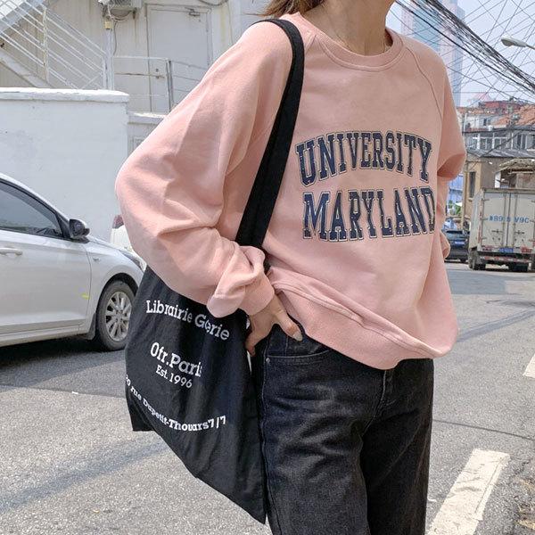 スゥェット トレーナー 薄手 レディース ロンT ロングTシャツ 英字ロゴ カレッジスウエット プルオーバー トップス 長袖 送料無料 |  | 05