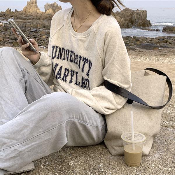 スゥェット トレーナー 薄手 レディース ロンT ロングTシャツ 英字ロゴ カレッジスウエット プルオーバー トップス 長袖 送料無料 |  | 07